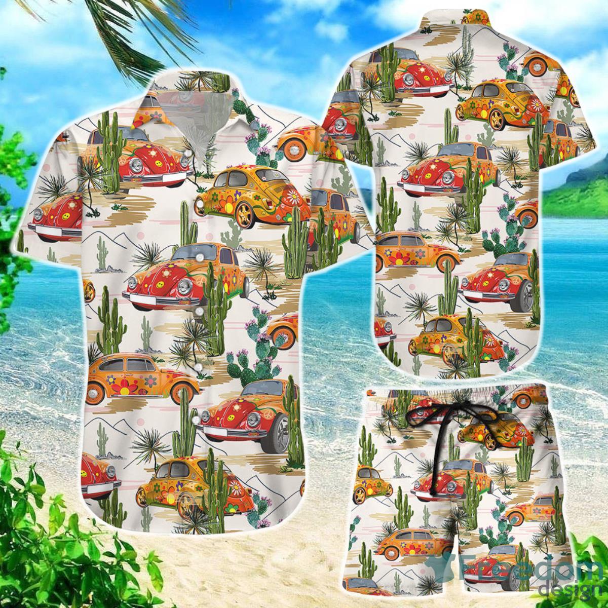 Car Hawaiian Shirt Hippie Car Trip Cactus Tropical Tropical Themed Gifts Product Photo 1