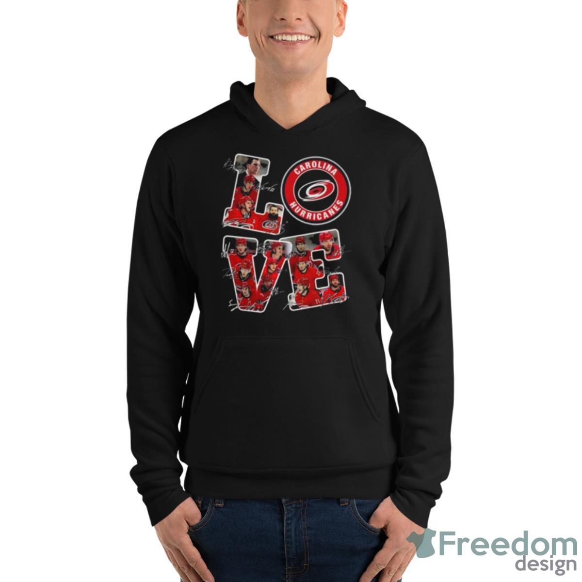 Carolina Hurricanes Players Love Signatures Shirt image Carolina Hurricanes Players Love Signatures Shirt - Unisex Fleece Pullover Hoodie