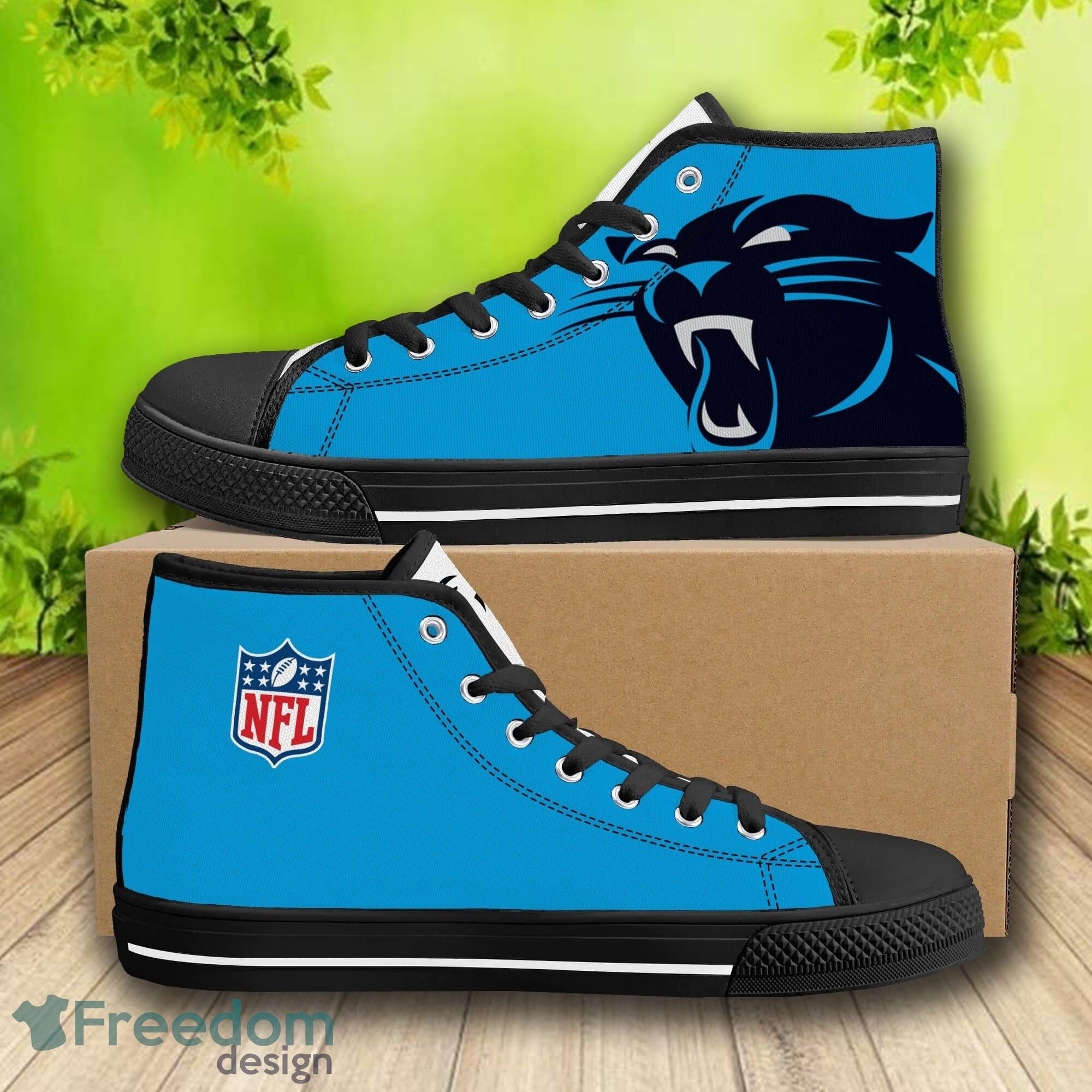 Carolina Panthers high top canvas shoes, couple, Men And Women gifts For  Fans - Freedomdesign