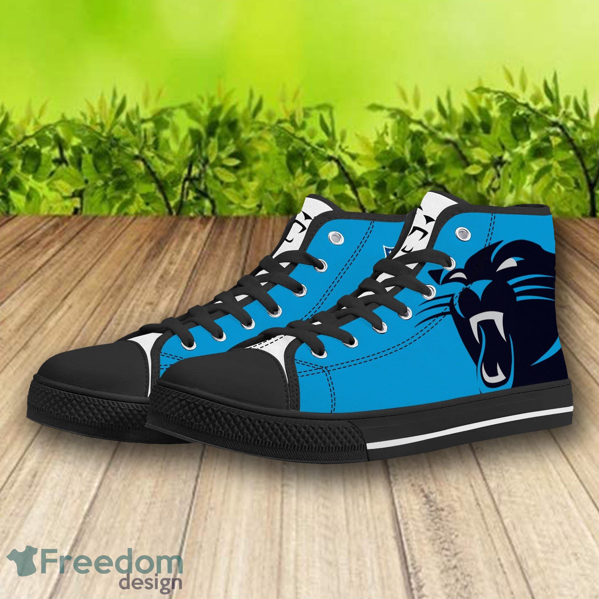 Carolina Panthers high top canvas shoes, couple, Men And Women gifts For  Fans - Freedomdesign