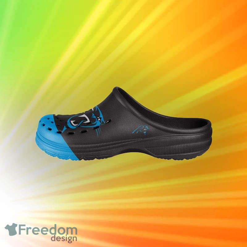 Carolina Panthers NFL For Men And Women Colorblock Big Logo Clog Shoes - Carolina Panthers NFL Mens Colorblock Big Logo Clog_2