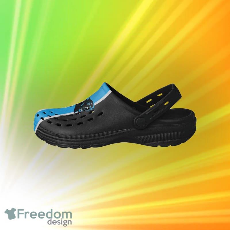 Carolina Panthers NFL For Men And Women Team Stripe Clog With Strap Shoes - Carolina Panthers NFL Mens Team Stripe Clog With Strap_2