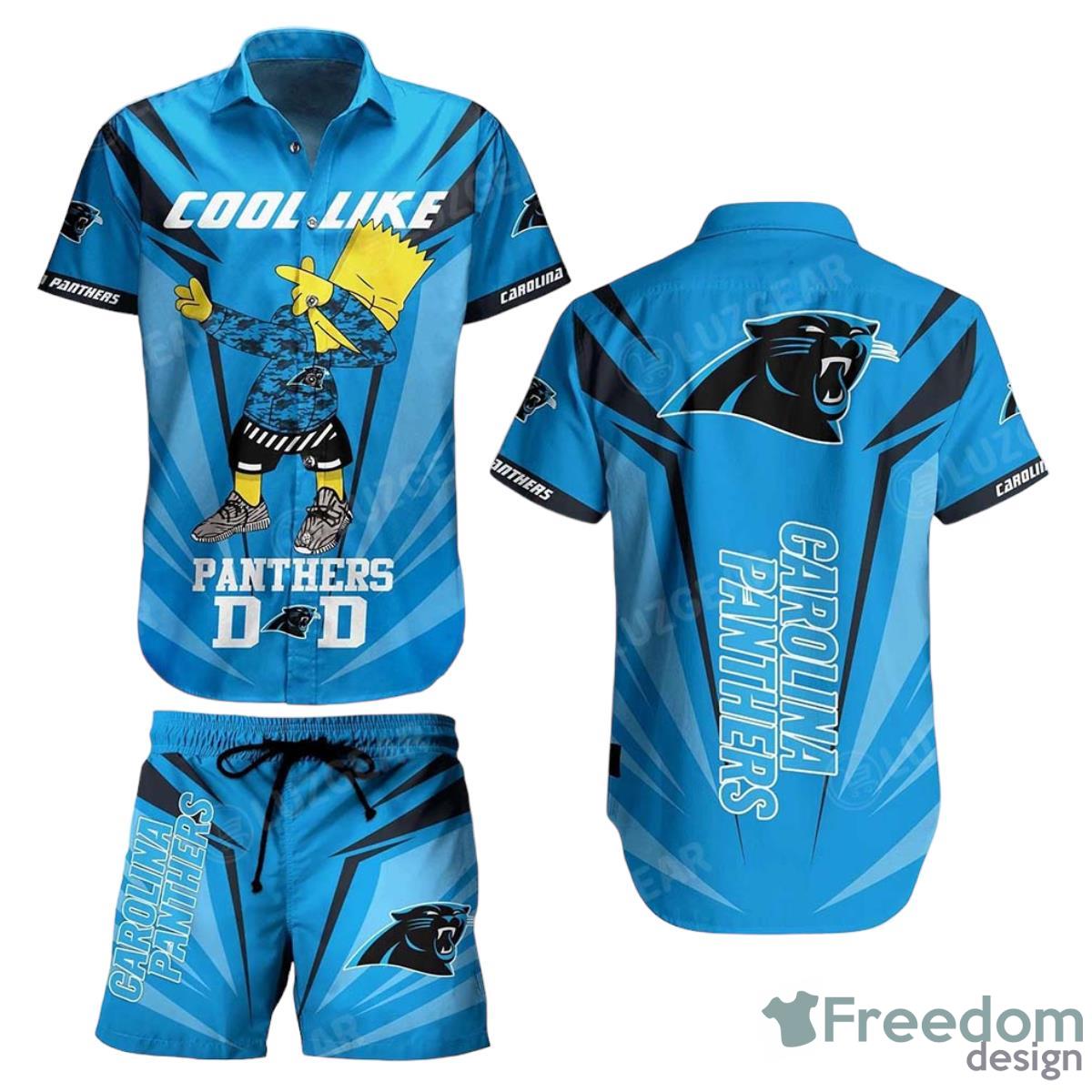Carolina Panthers NFL Hawaiian Shirt And Short Bart Simpson Summer Perfect Gift For Fans NFL Product Photo 1