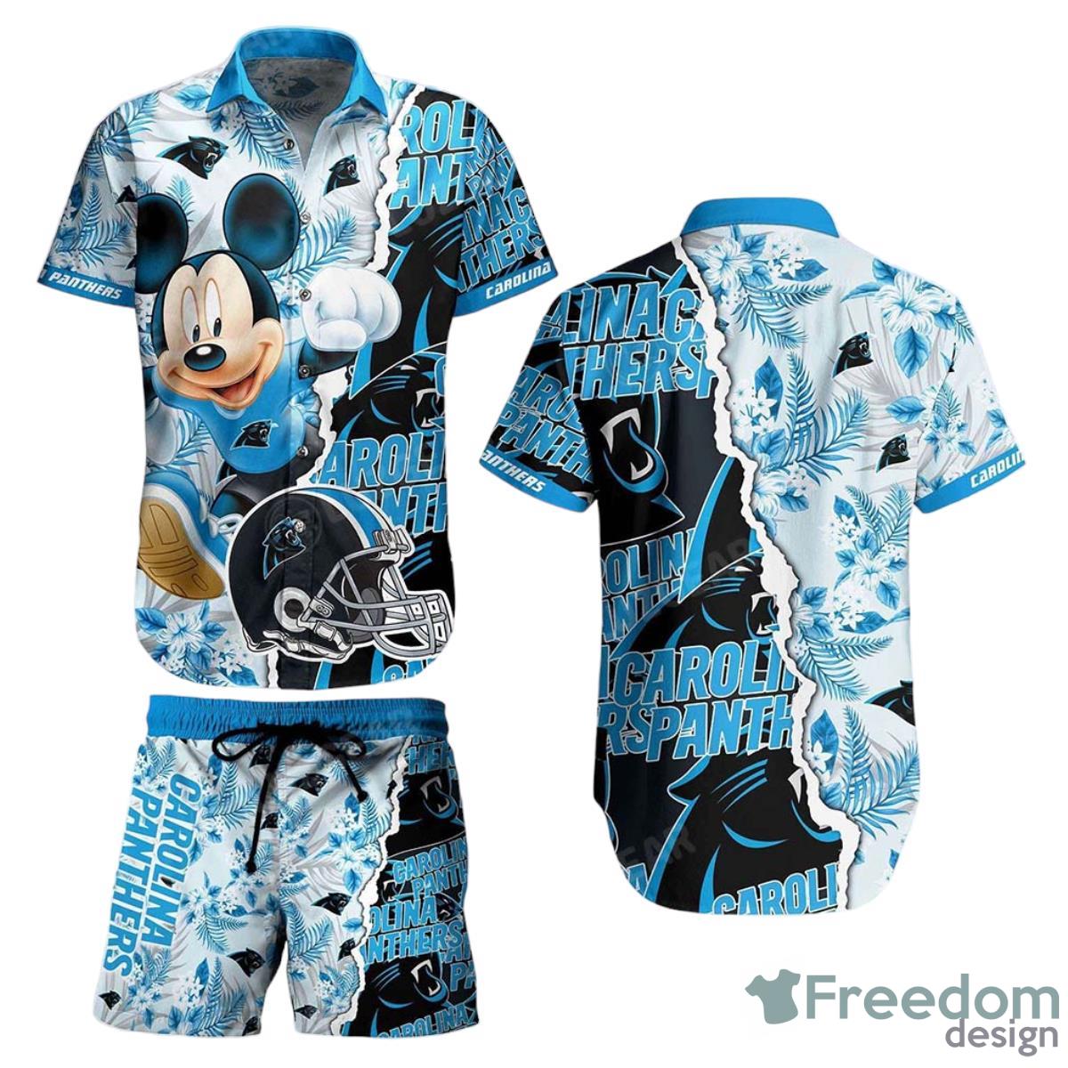 Carolina Panthers NFL Hawaiian Shirt And Short Mickey Graphic Tropical 3D Printed Gift For Men Women Product Photo 1