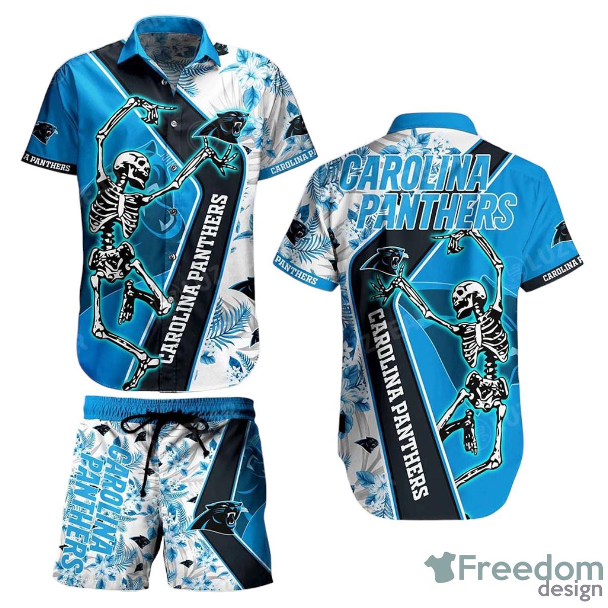 Carolina Panthers NFL Hawaiian Shirt Anf Short Sekeleton Design Hot Short Styles For Men Women Product Photo 1