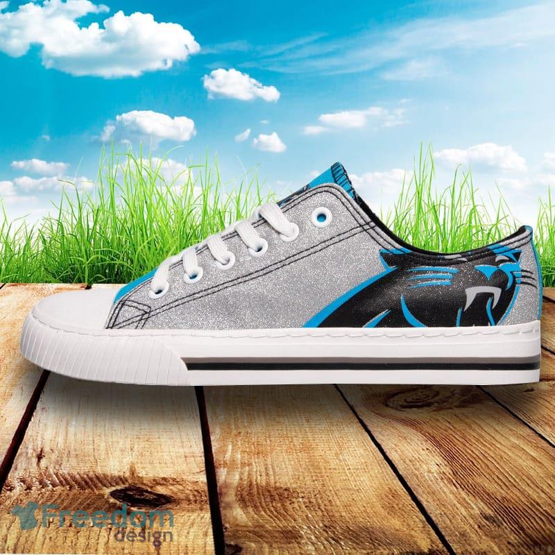 Carolina Panthers NFL Men And Women Glitter Low Top Canvas Shoes For Fans -  Freedomdesign