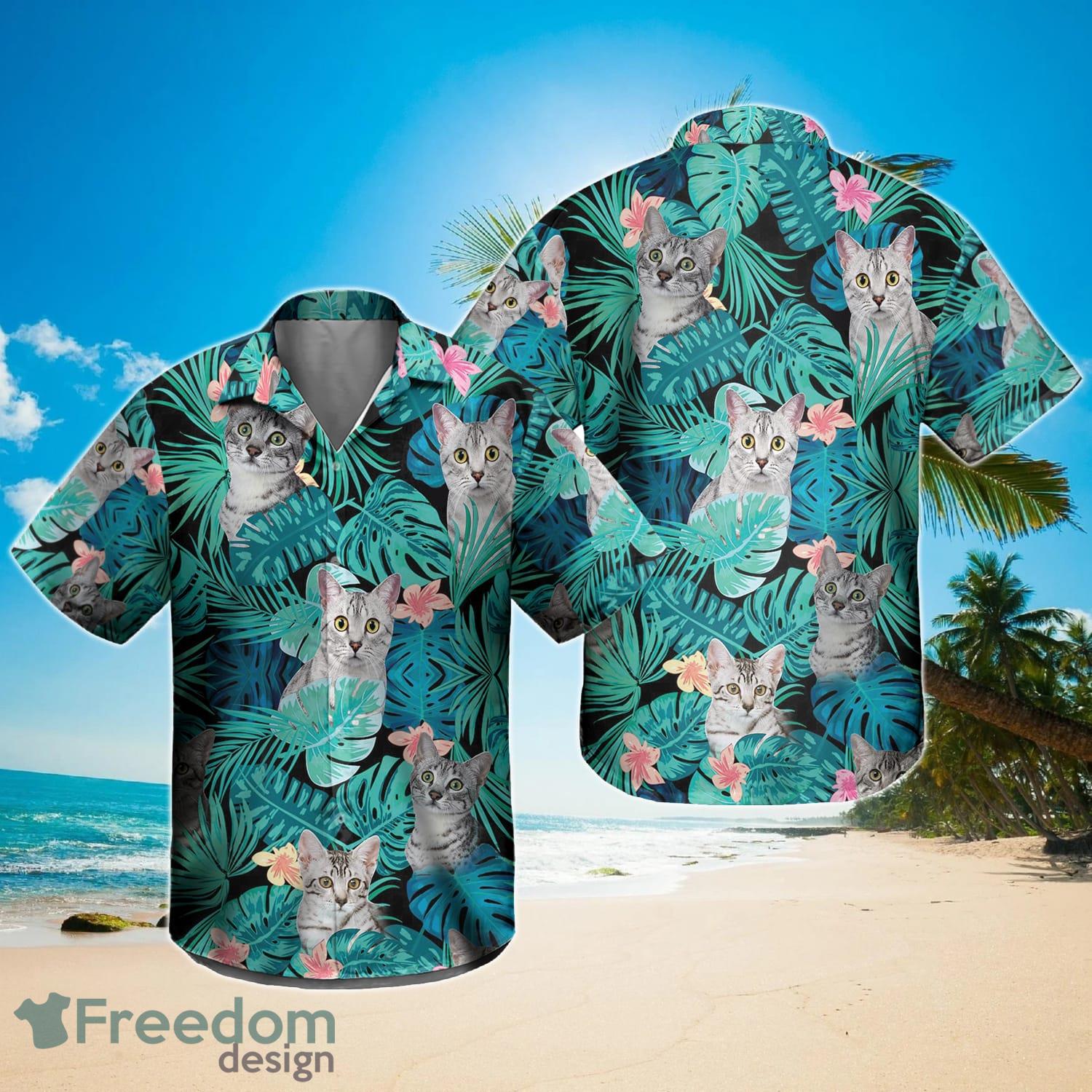 Cat Tropical Hawaiian Shirt For Men And Women Product Photo 1