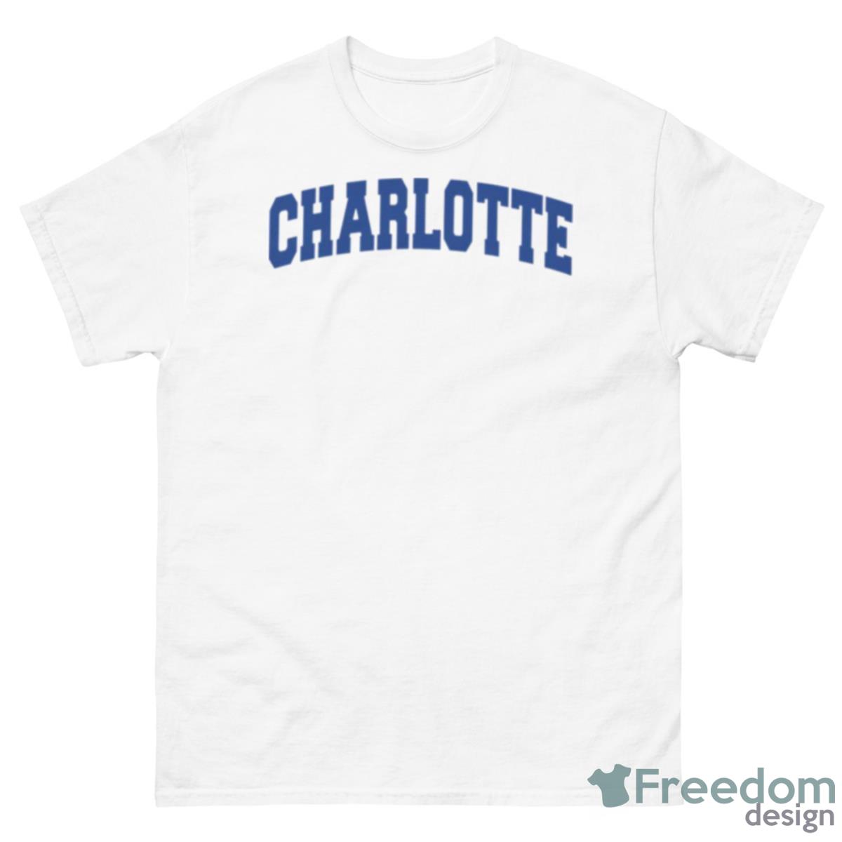 Charlotte Arch Blue Logo Shirt - 500 Men’s Classic Tee Gildan