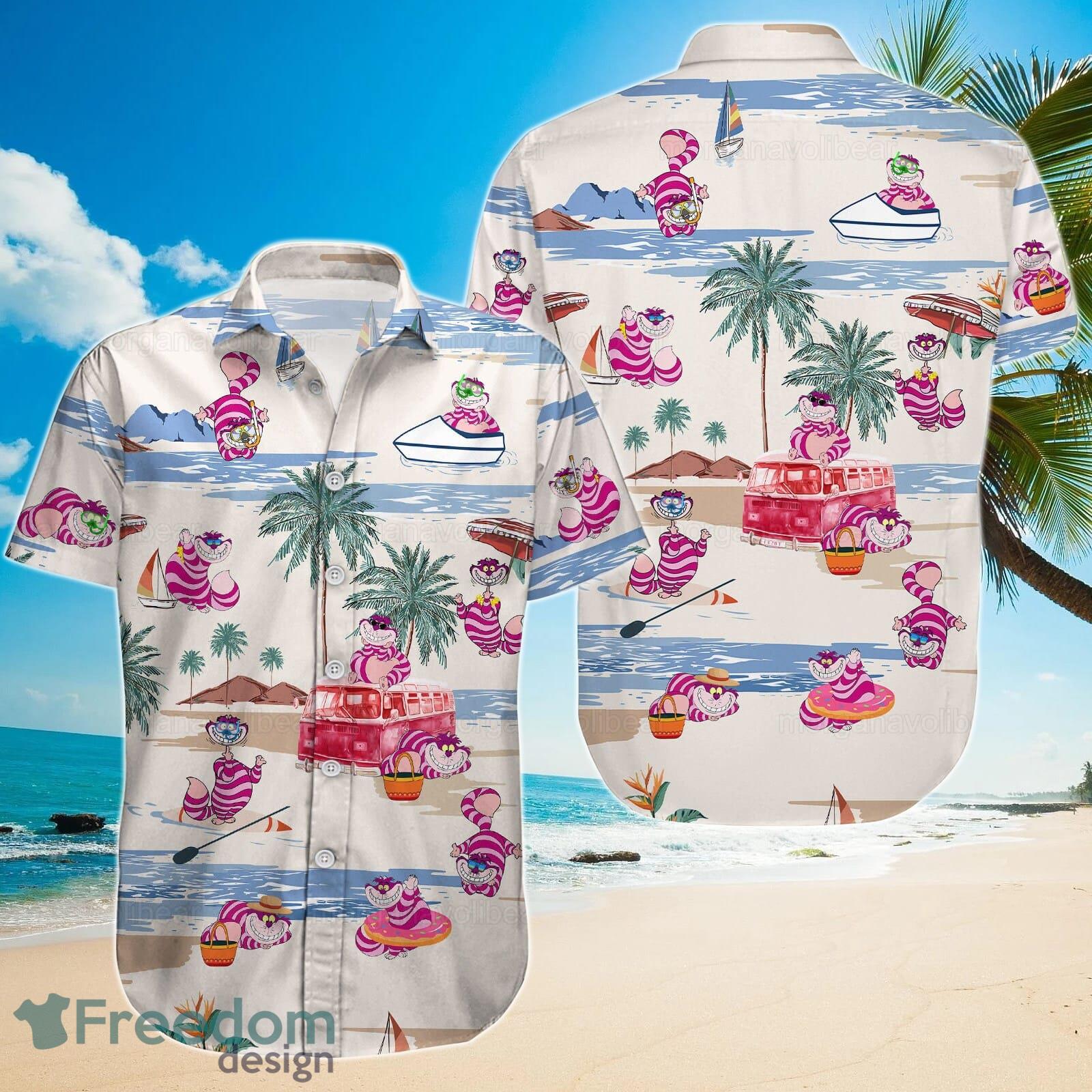 Cheshire Cat Hawaiian Shirt And Short For Men And Women Product Photo 2