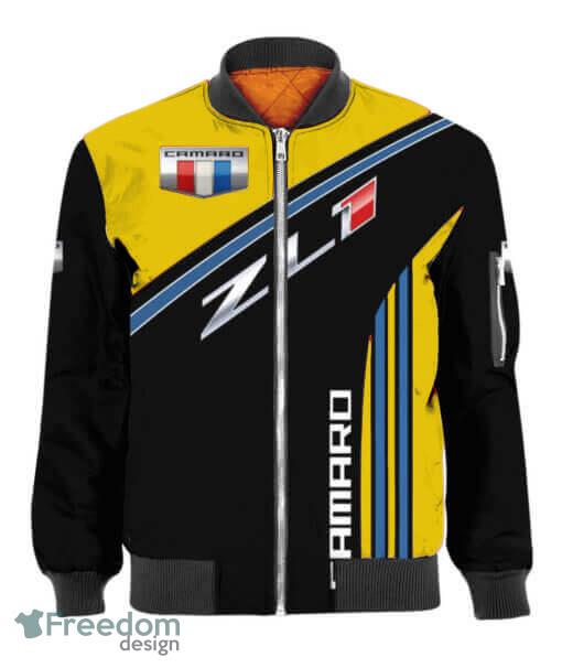 Chevrolet Camaro ZL1 Yellow Black Bomber Jacket Gift For Mens - Chevrolet Camaro ZL1 Yellow Black Bomber Jacket