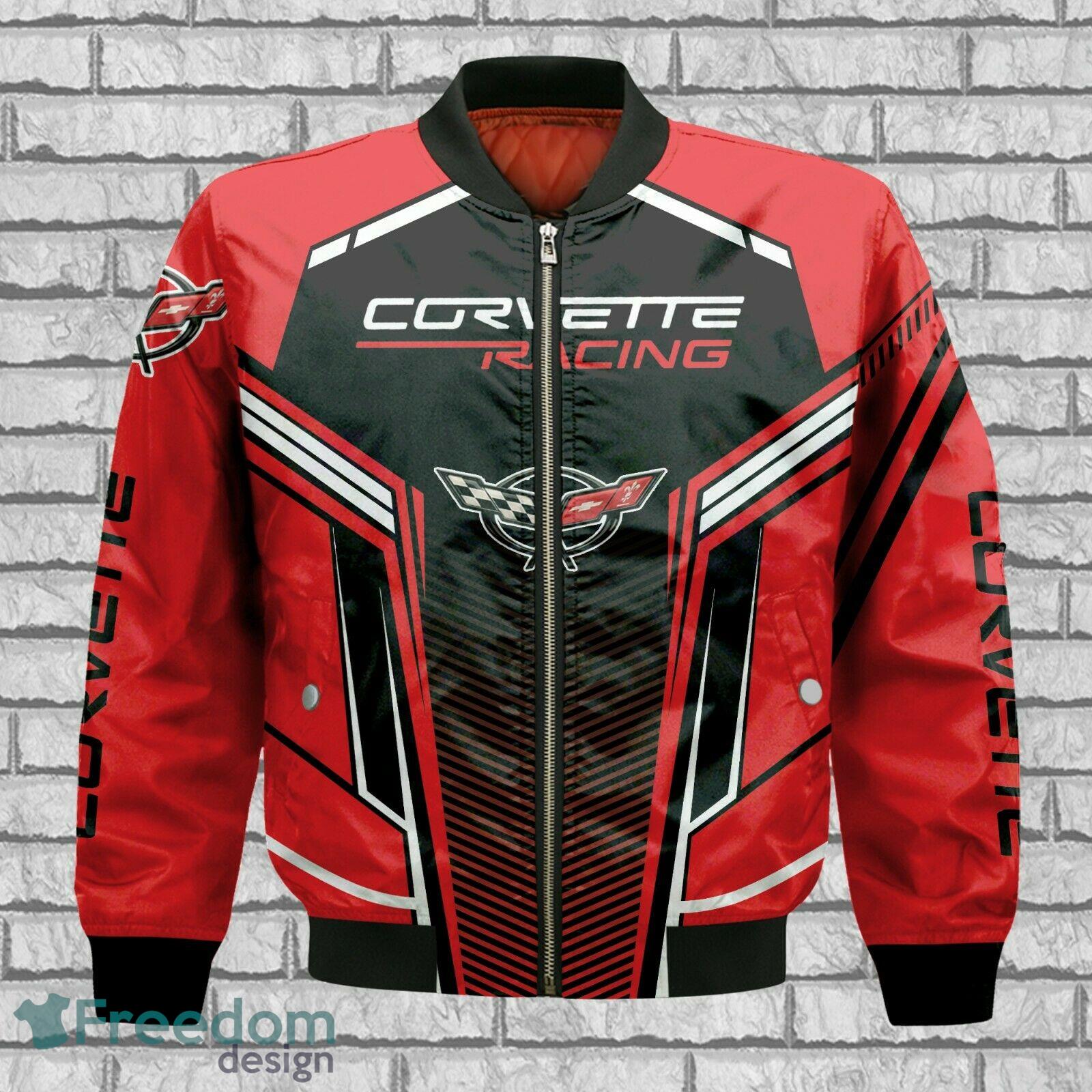 Chevrolet Corvette Black Red Bomber Jacket Gift For Mens - Chevrolet Corvette Black Red Bomber Jacket_2