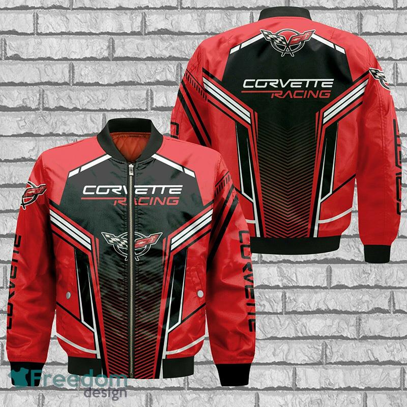 Chevrolet Corvette Black Red Bomber Jacket Gift For Mens - Chevrolet Corvette Black Red Bomber Jacket_1
