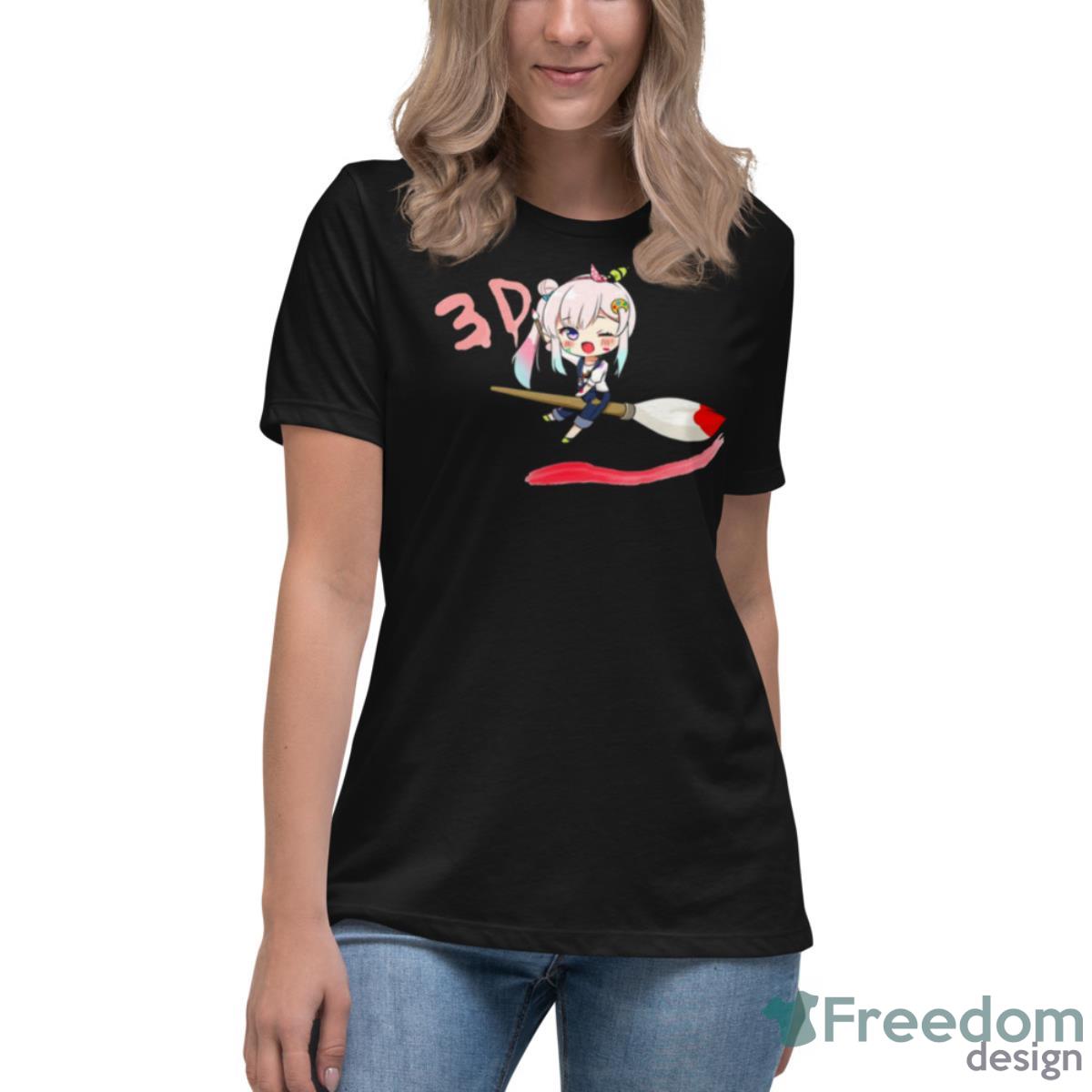 Chibi Iofi Drawing Writing 3d Hololive Shirt - Freedomdesign