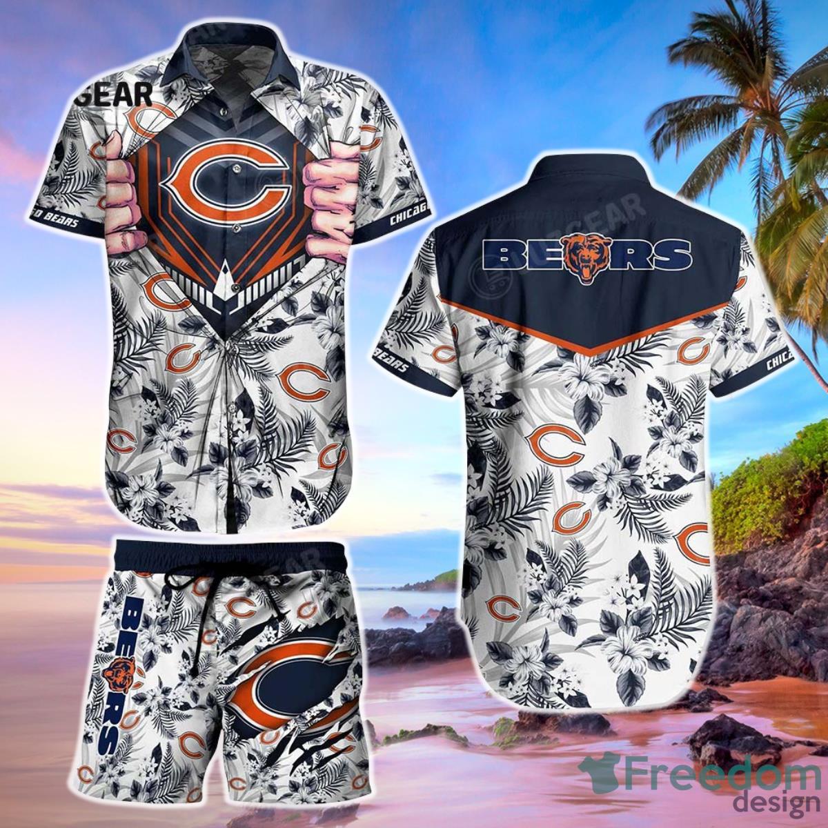 Chicago Bears NFL Football Hawaiian Shirt And Short New Summer For Big Fans Gift For Men Women Product Photo 1