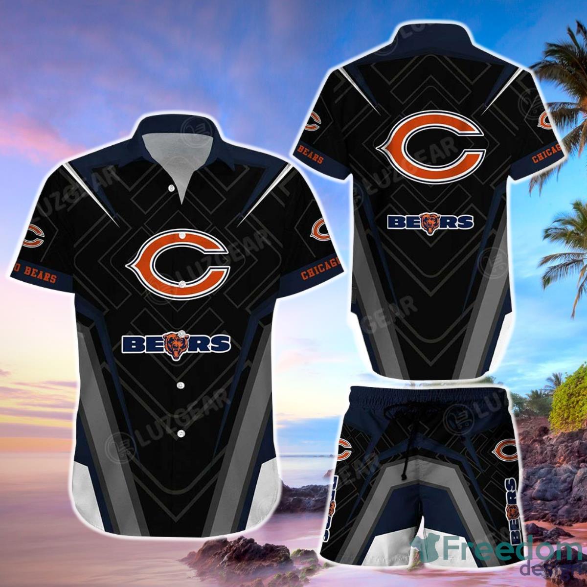 Chicago Bears NFL Hawaiian Shirt And Short New Collection Summer Best Gift  For Big Fans - Freedomdesign