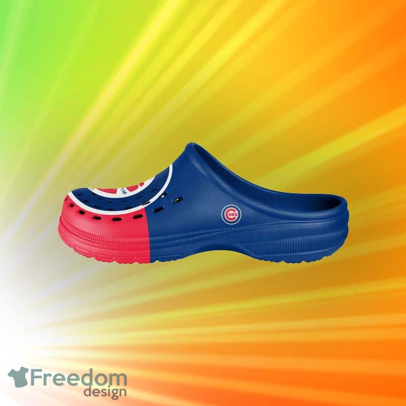 Chicago Cubs MLB For Men And Women Colorblock Big Logo Clog Shoes - Chicago Cubs MLB Mens Colorblock Big Logo Clog_2