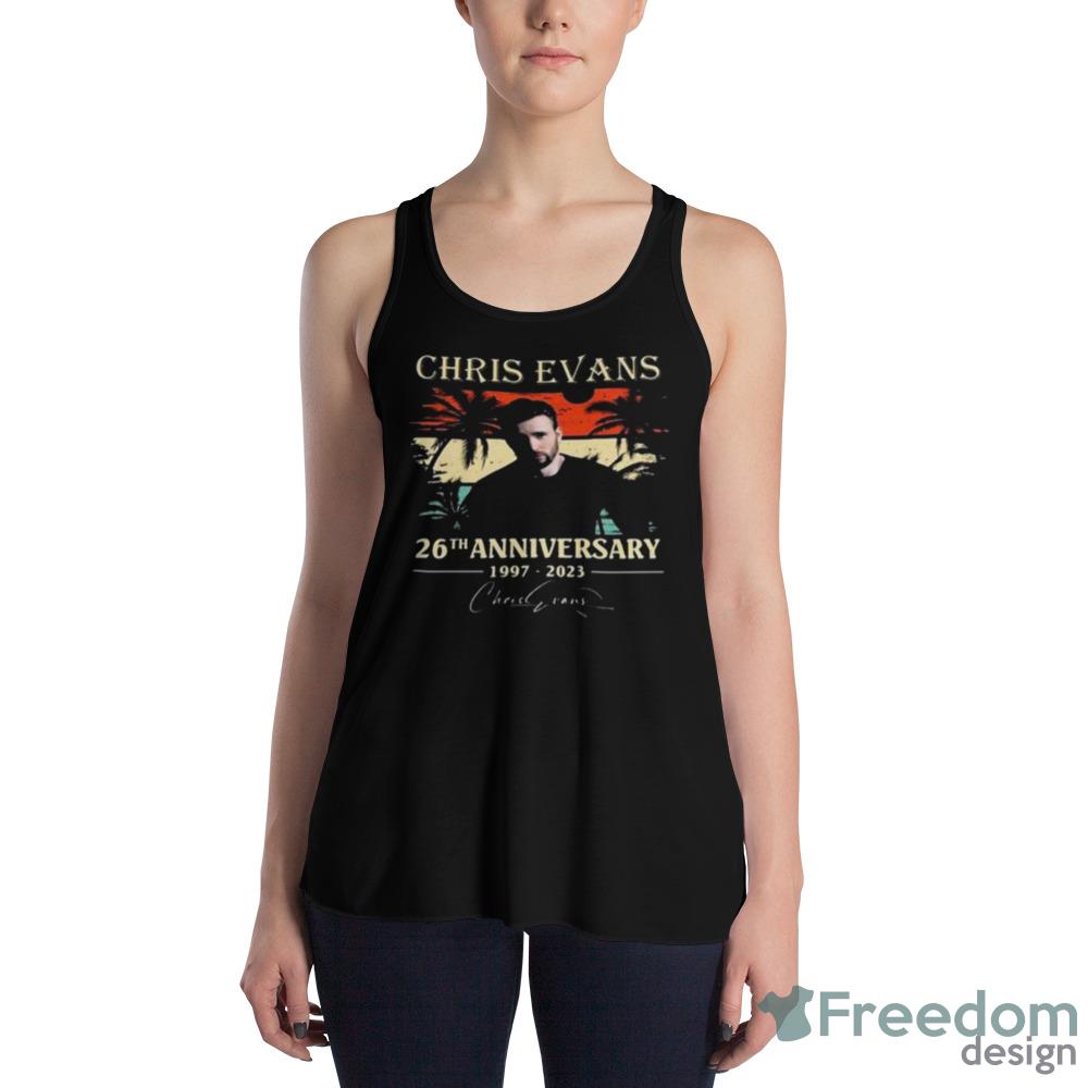 Chris Evans 26th anniversary 1997 2023 signature vintage shirt - 8800 Womens Flowy Racerback Tank Chris Evans 26th anniversary 1997 2023 signature vintage shirt - 8800 Womens Flowy Racerback Tank