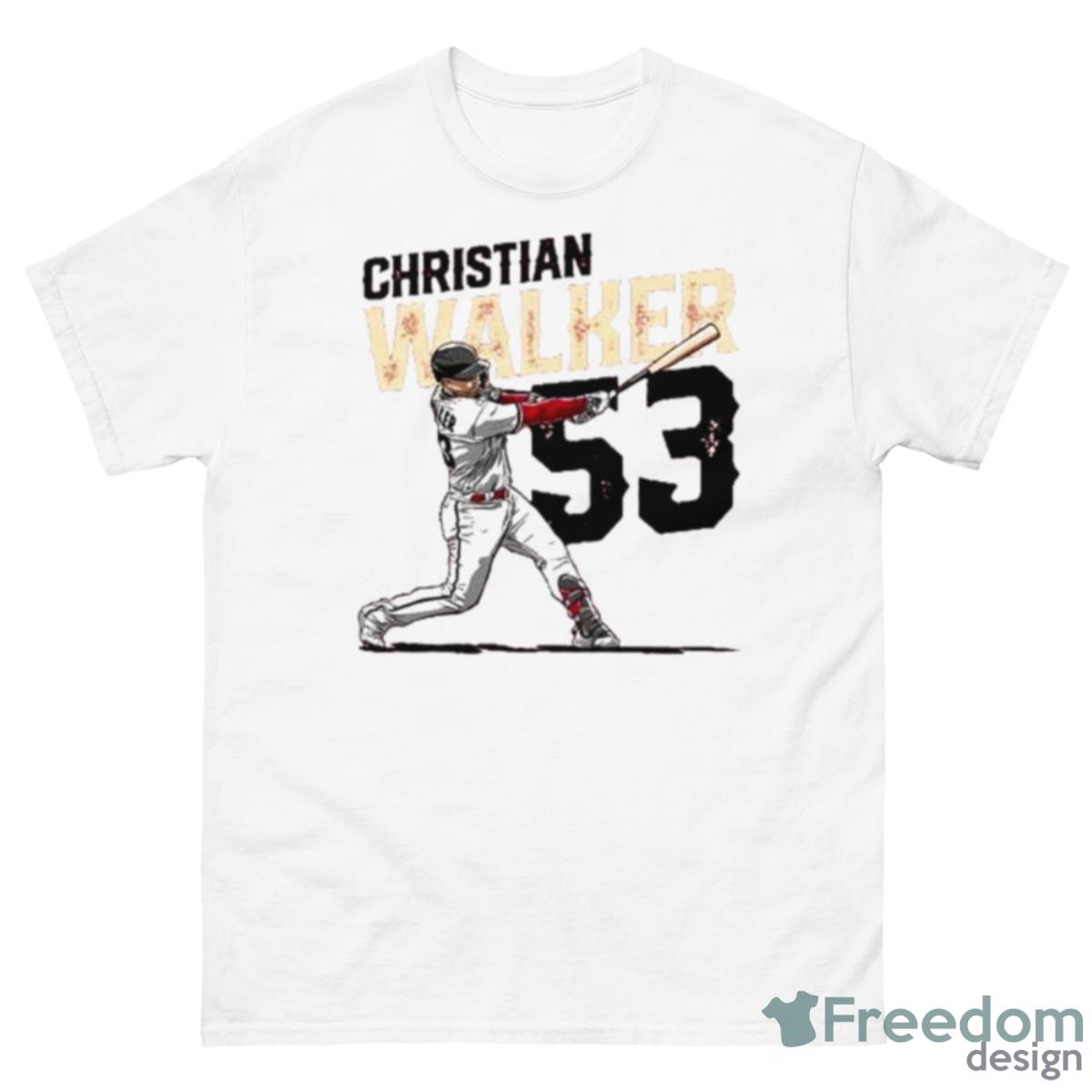 Christian Walker 53 Slugging Arizona Diamondbacks Baseball Shirt - 500 Men’s Classic Tee Gildan