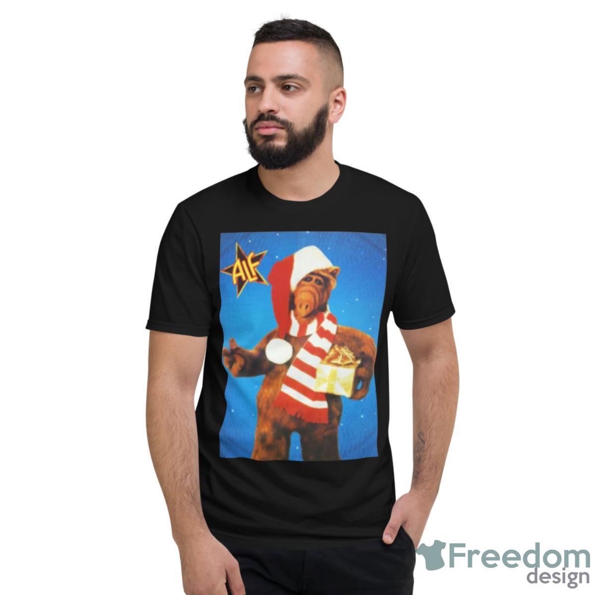 Christmas Alf Graphic 90s Art Shirt - Short Sleeve T-Shirt