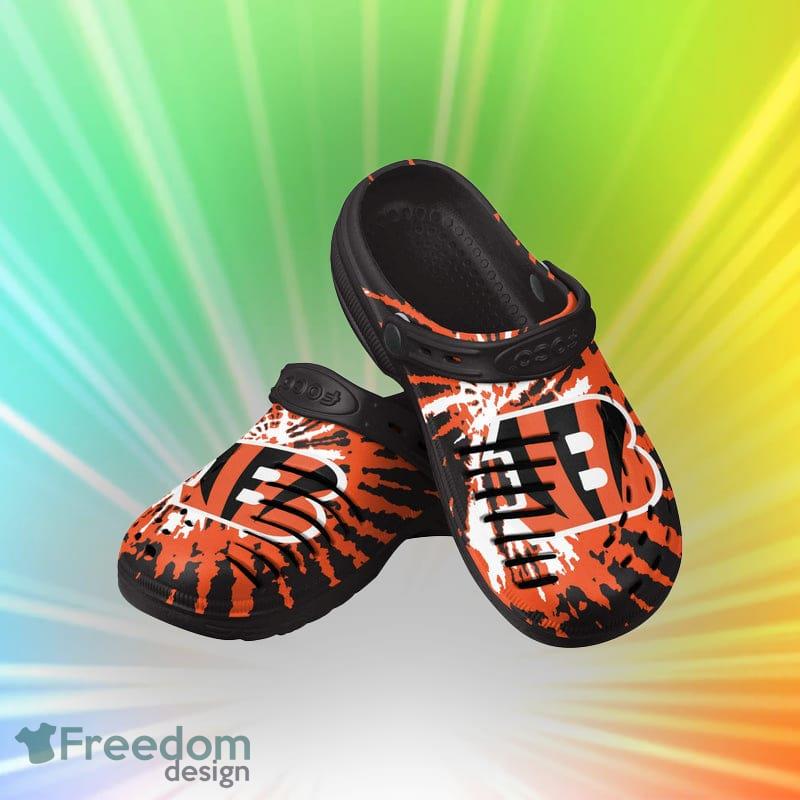 Cincinnati Bengals NFL For Men And Women Tie-Dye Clog With Strap