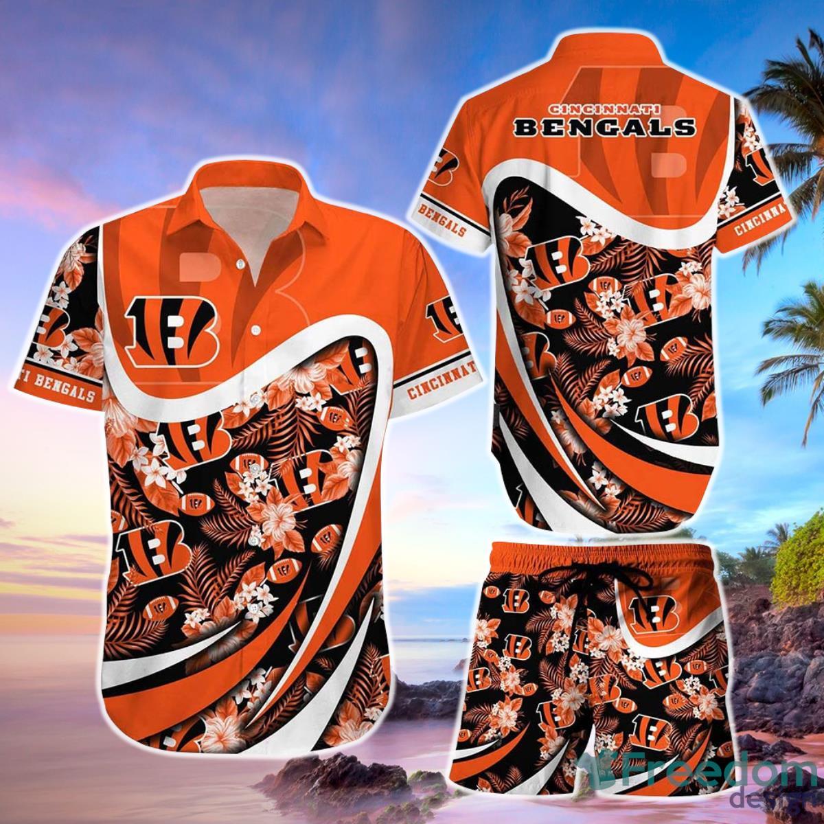 LIMITED] Cincinnati Bengals NFL-Summer Hawaiian Shirt And Shorts, With  Tropical Patterns For Fans