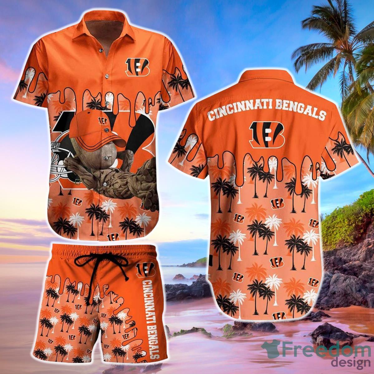 Cincinnati Bengals NFL Design 1 Beach Hawaiian Shirt Men And Women For Fans  Gift - Freedomdesign