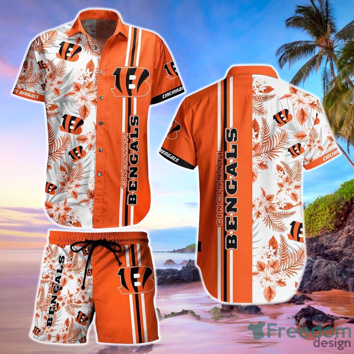 Cincinnati Bengals NFL Hawaiian Shirt Tropical Pattern Summer Shirt Style New Gift For Best Fan Product Photo 1