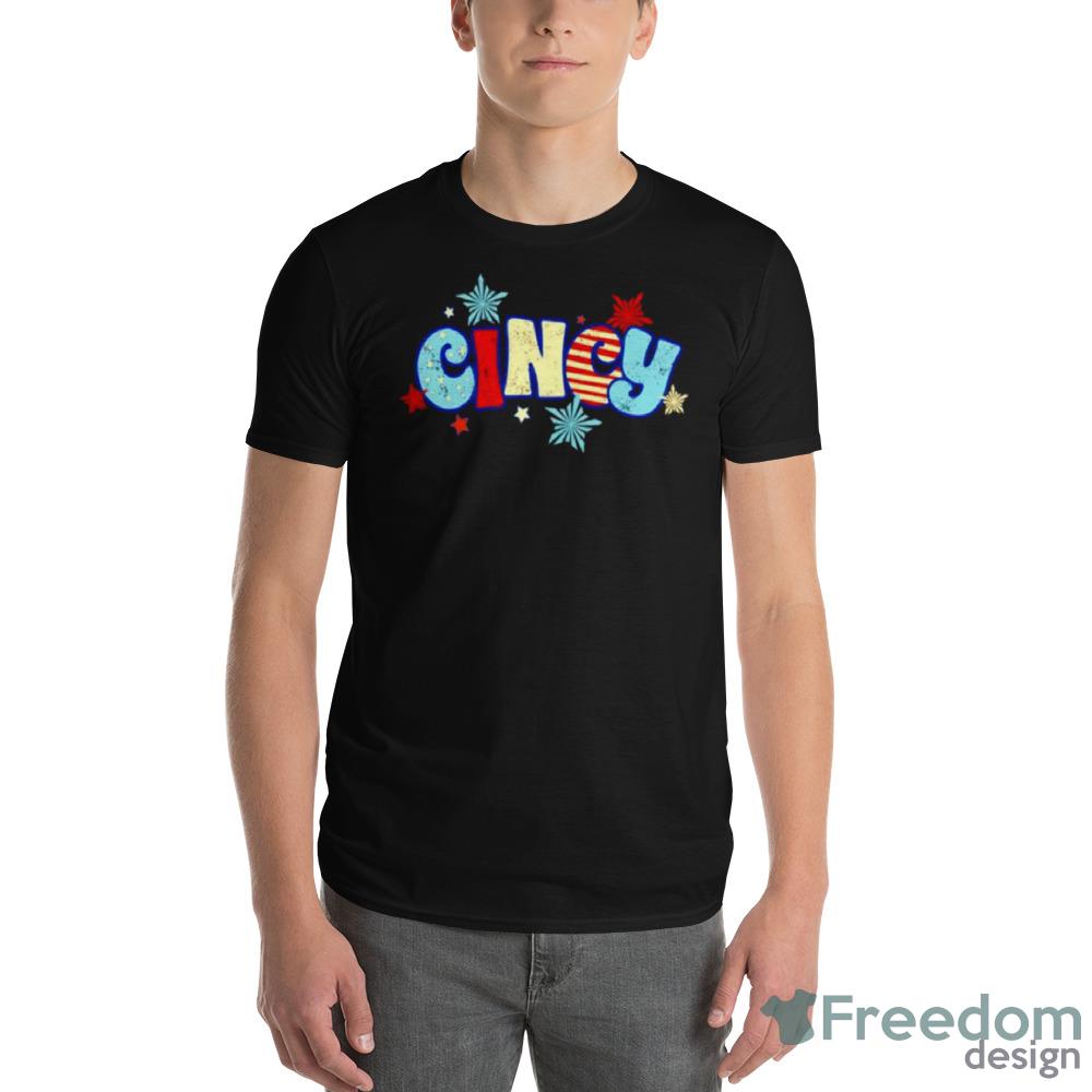 Cincy star burst Black Shirt - 980 Lightweight Fashion Short Sleeve T-Shirt Cincy star burst Black Shirt - 980 Lightweight Fashion Short Sleeve T-Shirt