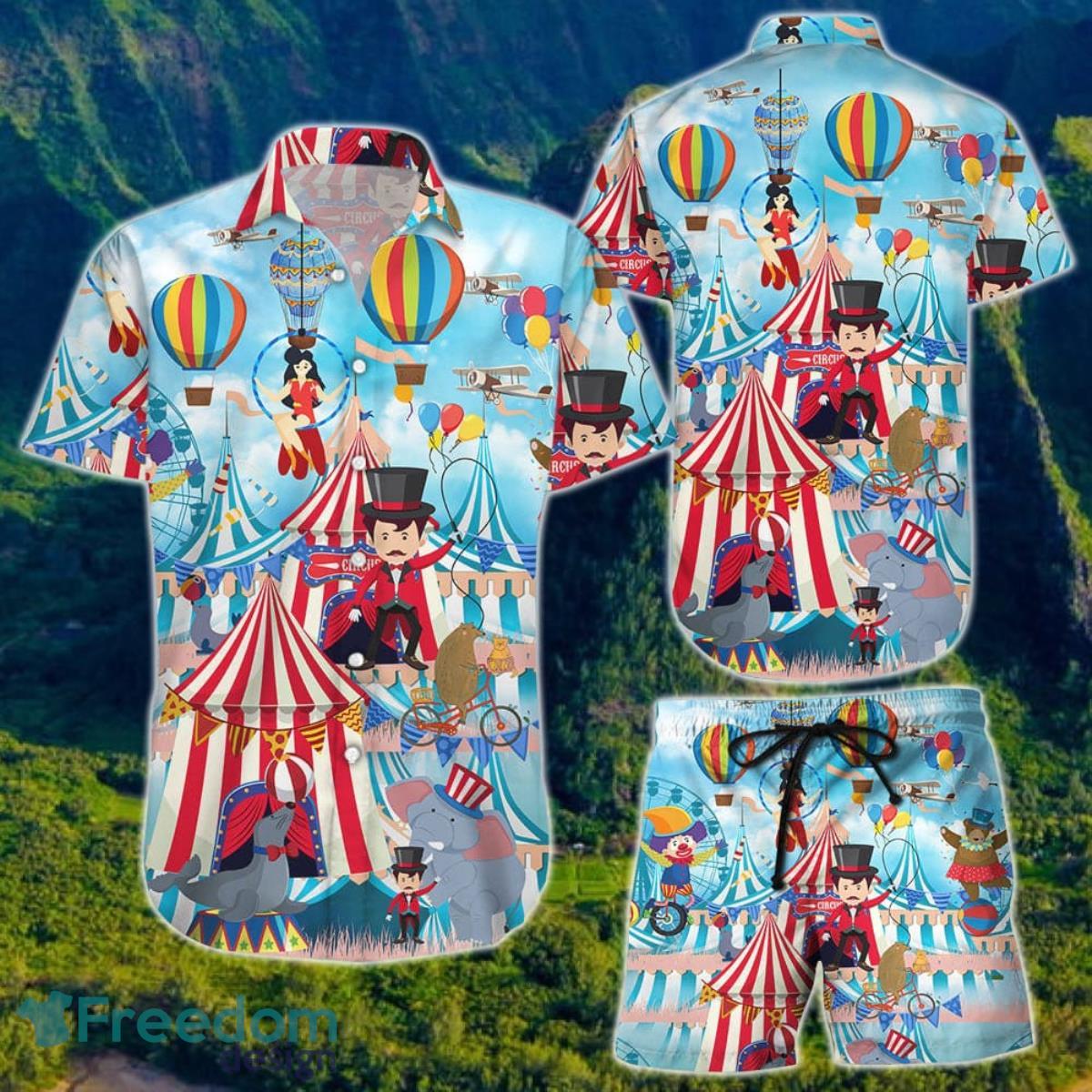 Circus Love Animals Hawaiian Shirt And Short For Men And Women Product Photo 1