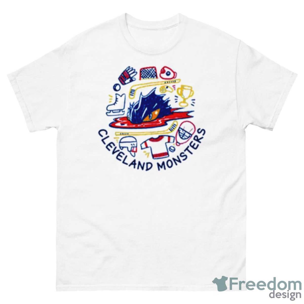 Cleveland Monsters Hockey Doodle Shirt - 500 Men’s Classic Tee Gildan