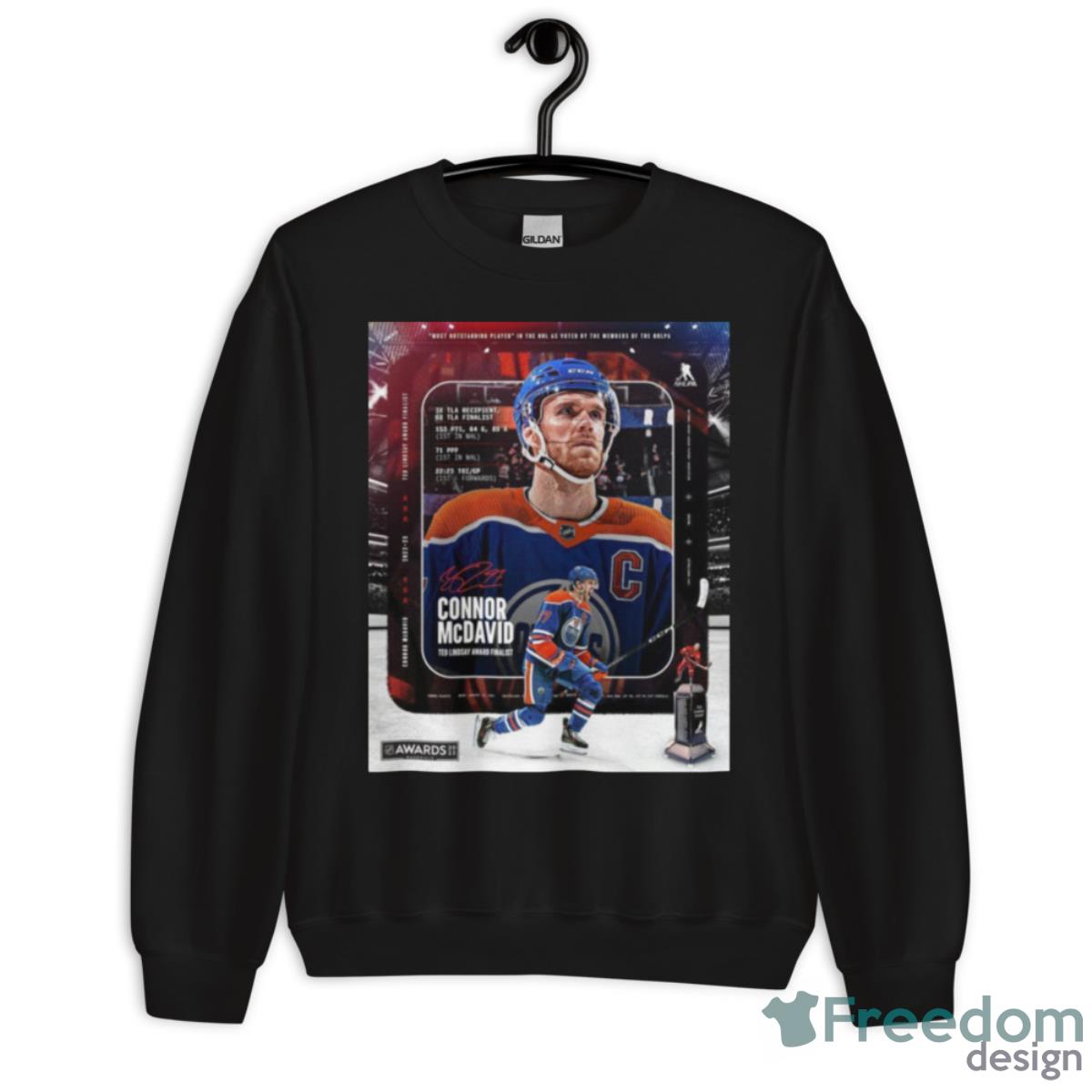Connor McDavid 2023 Ted Lindsay Award Finalist Signature Shirt - Unisex Crewneck Sweatshirt Connor McDavid 2023 Ted Lindsay Award Finalist Signature Shirt - Unisex Crewneck Sweatshirt