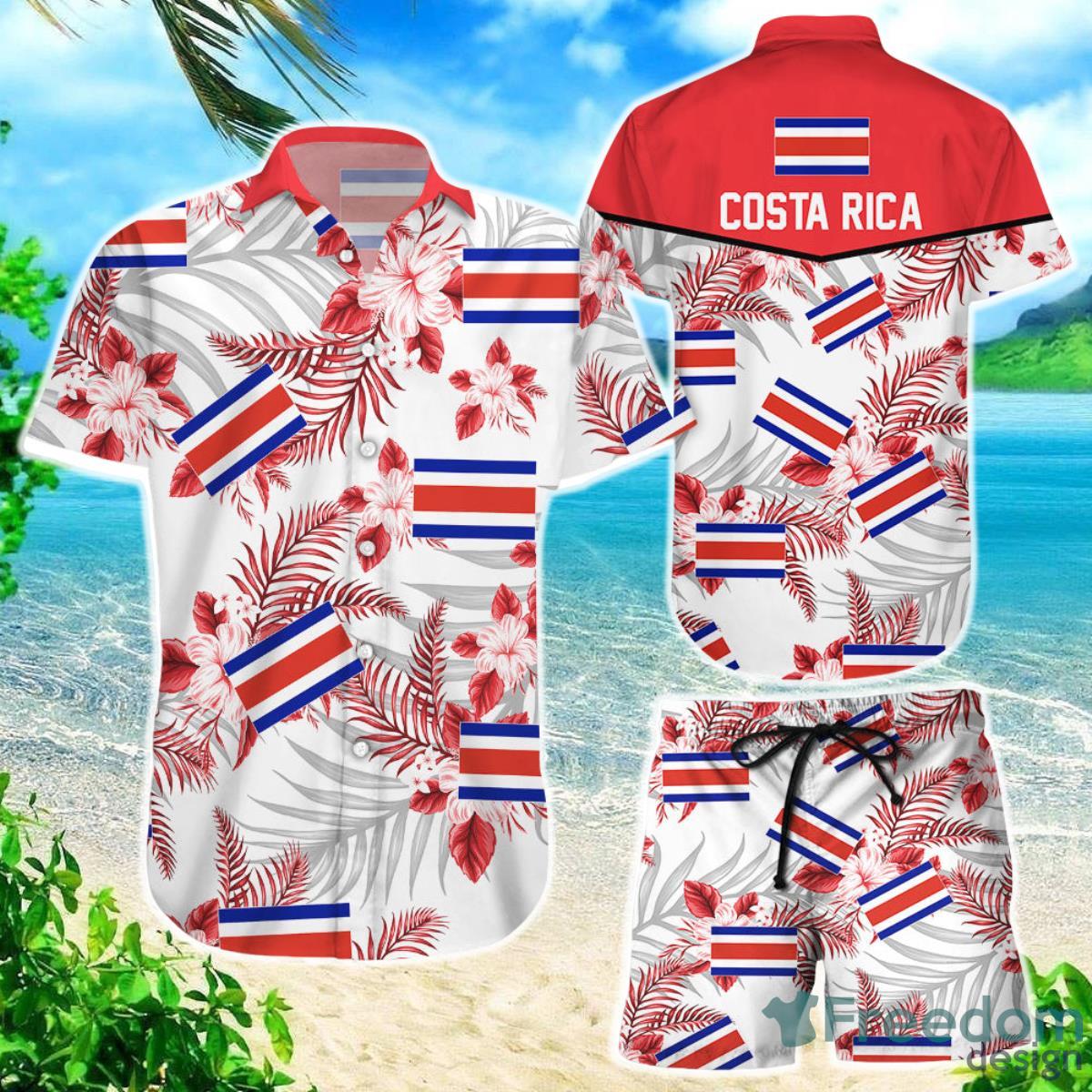 Costa Rica National Soccer Team Qatar World Cup 2022 Season Winter World Cup 3D Hawaiian Shirt Product Photo 1