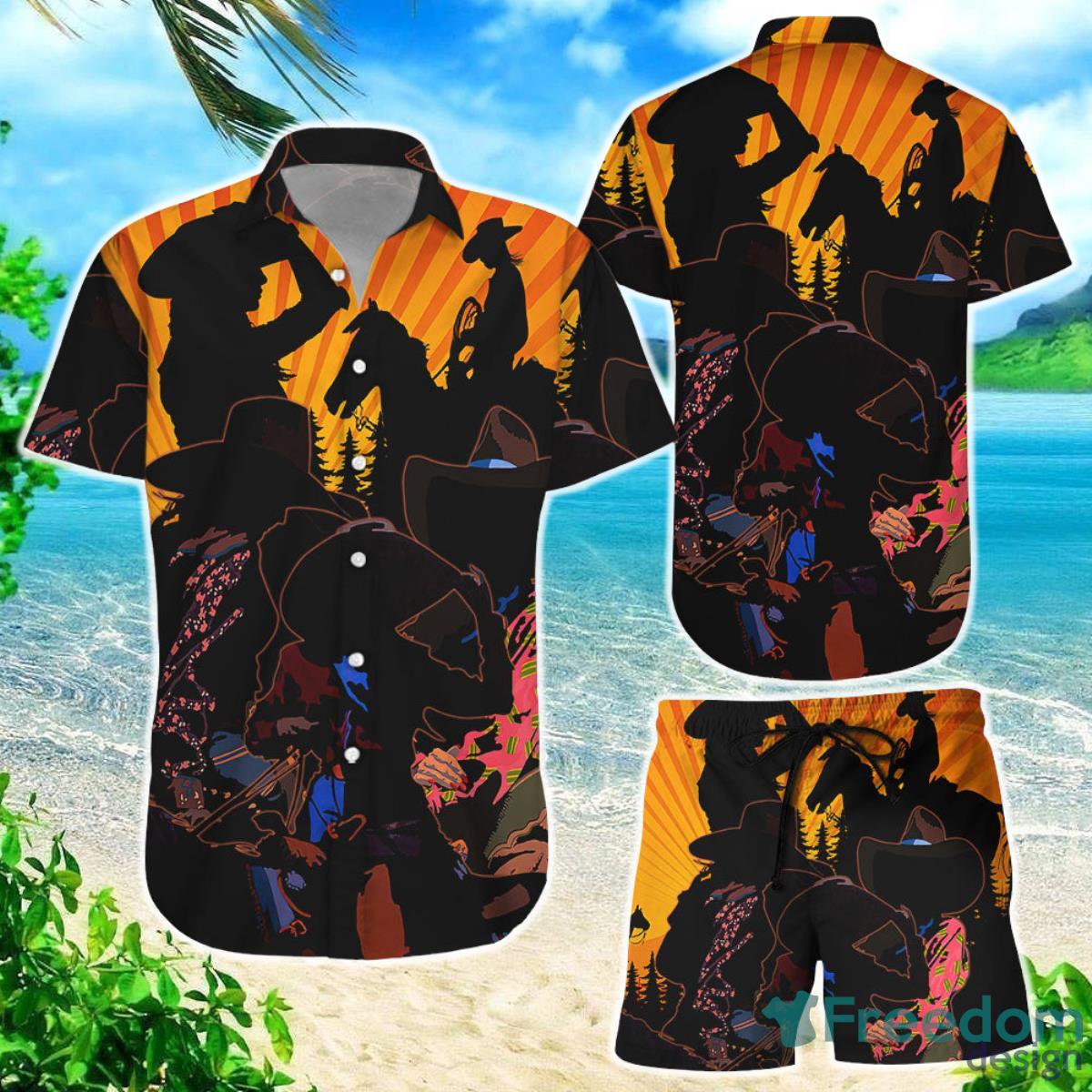 Cowboy Hawaiian Shirt Cowboy Horse Girl Sunshine Retro Hawaii Shirt Summer Gifts For Men Product Photo 1