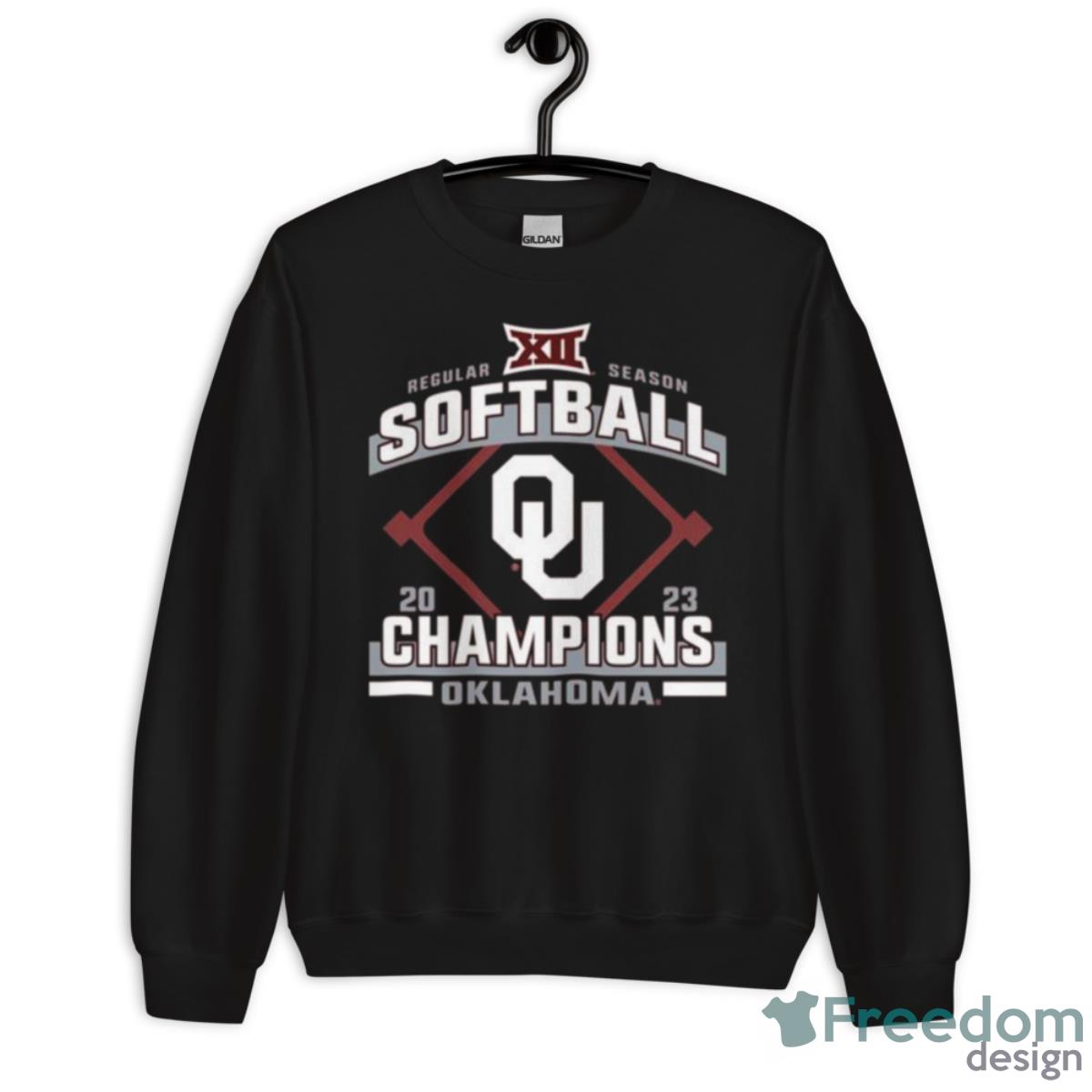 Crimson Oklahoma Sooners 2023 Big 12 Softball Regular Season Champions Shirt - Unisex Crewneck Sweatshirt Crimson Oklahoma Sooners 2023 Big 12 Softball Regular Season Champions Shirt - Unisex Crewneck Sweatshirt