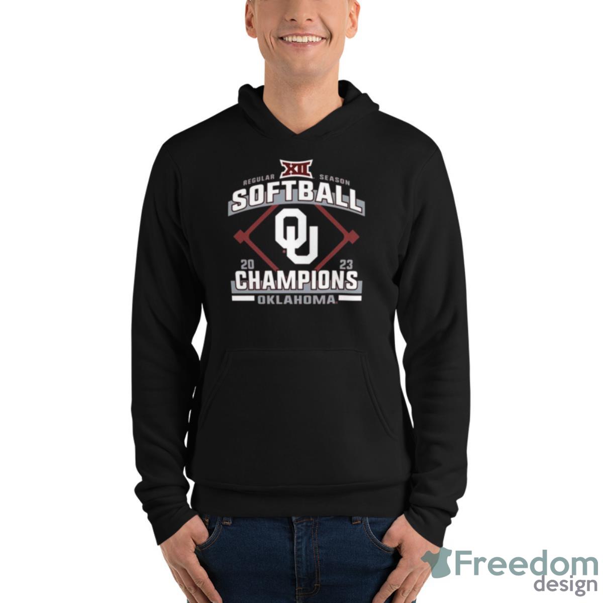 Crimson Oklahoma Sooners 2023 Big 12 Softball Regular Season Champions Shirt - Unisex Fleece Pullover Hoodie Crimson Oklahoma Sooners 2023 Big 12 Softball Regular Season Champions Shirt - Unisex Fleece Pullover Hoodie