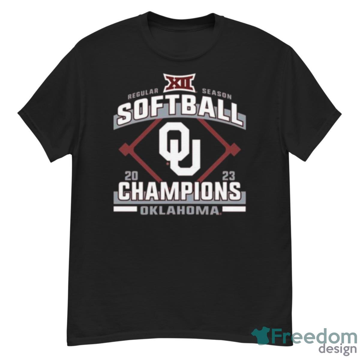 Crimson Oklahoma Sooners 2023 Big 12 Softball Regular Season Champions Shirt - G500 Men’s Classic T-Shirt