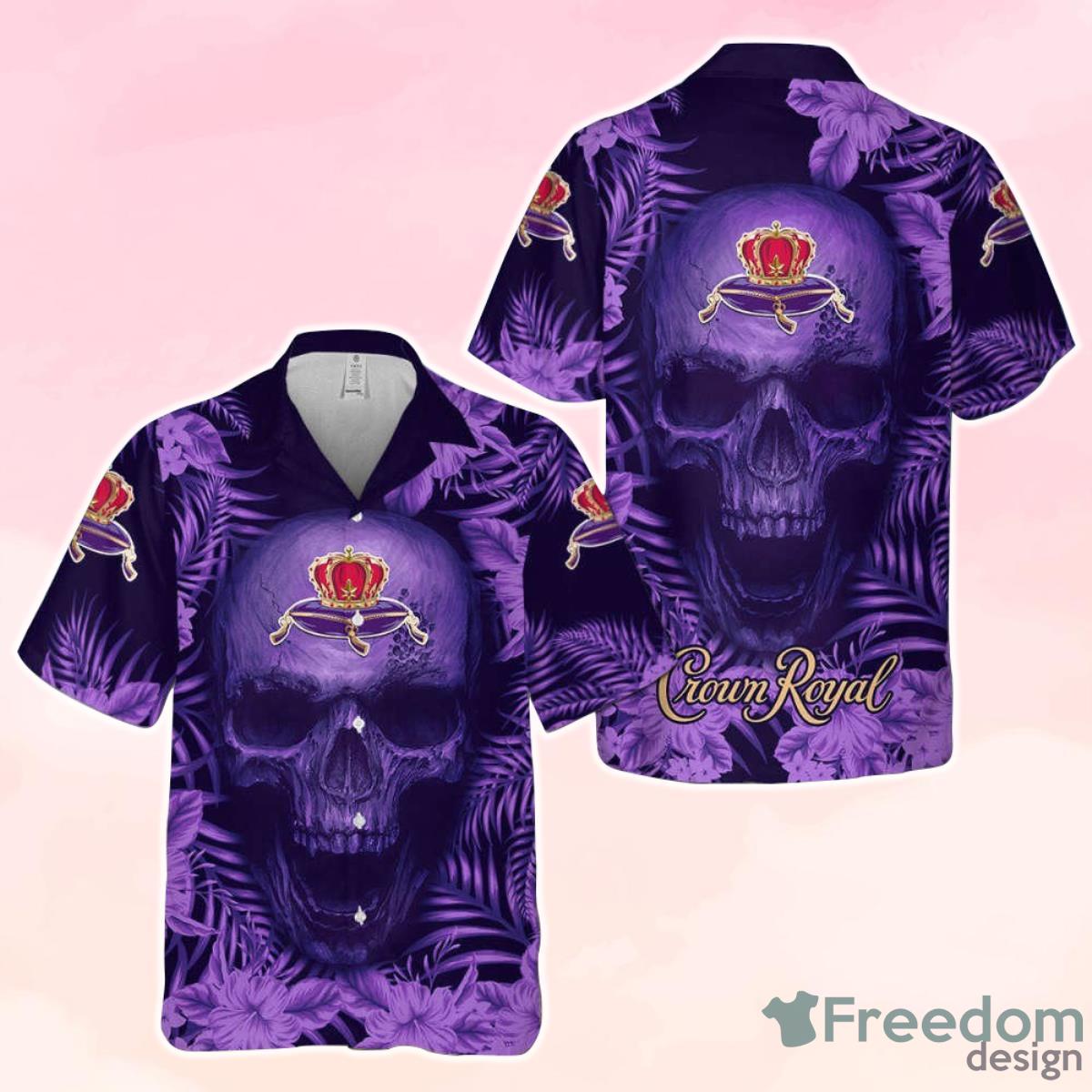 Crown Royal Angry Skull Hawaiian Shirt Summer Tee  Perfect Gift Product Photo 1