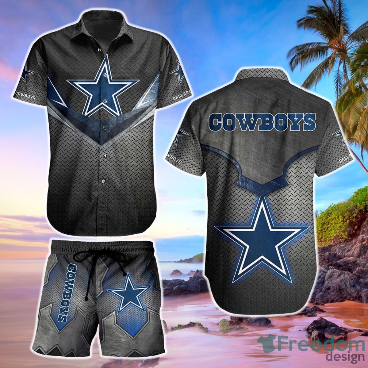 Dallas Cowboys NFL Football Hawaiian Shirt And Short Beach Shirt Short Style For Big Fans Product Photo 1