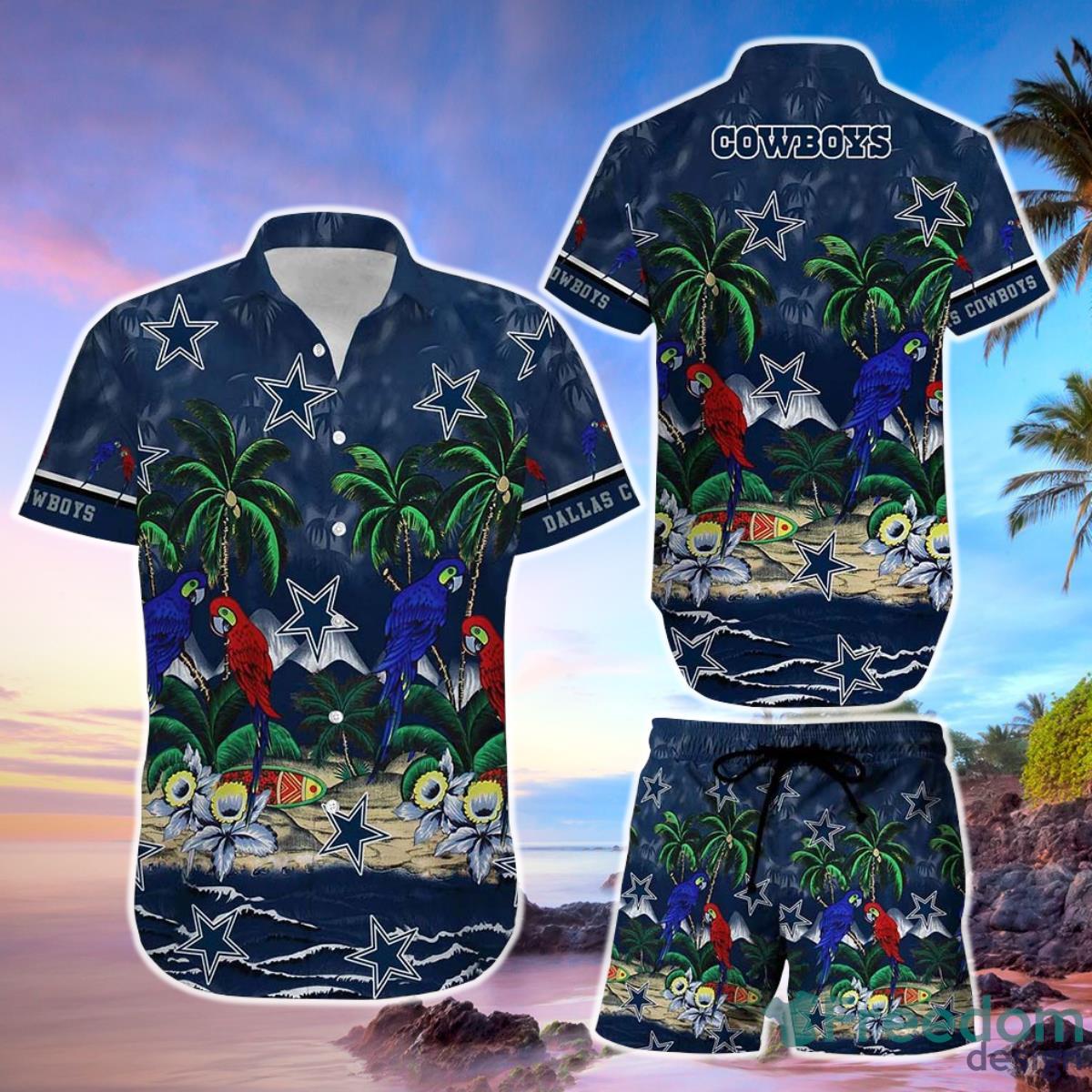 Sports American Football Dallas Cowboys Dress 801 Set 3D Hawaiian Shirt And  Short Gift For Men And Women - Freedomdesign