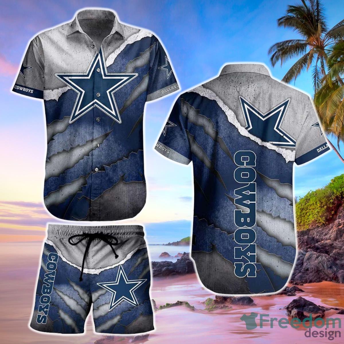 Dallas Cowboys NFL Hawaiian Shirt And Short Summer Vintage Beach Shirt For Your Loved Ones Product Photo 1