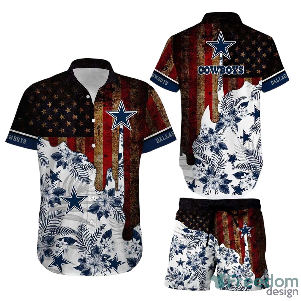 4th Of July Denver Broncos NFL Tropical Flower Graphic American