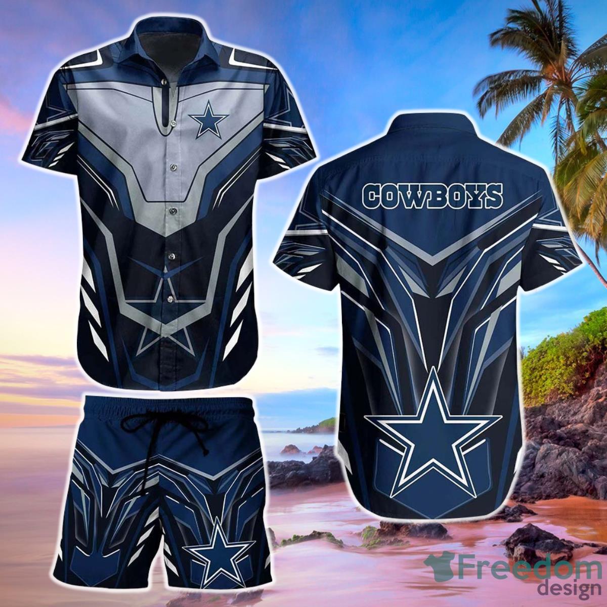 Nfl Dallas Cowboys Summer Hawaiian Shirt And Shorts - Banantees