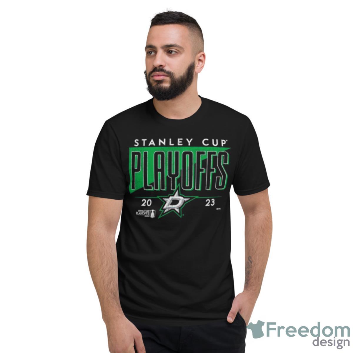 Dallas Stars 2023 Stanley Cup Playoffs Tri Blend Crease T Shirt - Short Sleeve T-Shirt