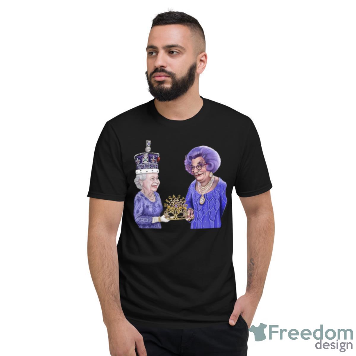 Dame Edna Everage And Queen Elizabeth Ii By James Brennan Shirt - Short Sleeve T-Shirt