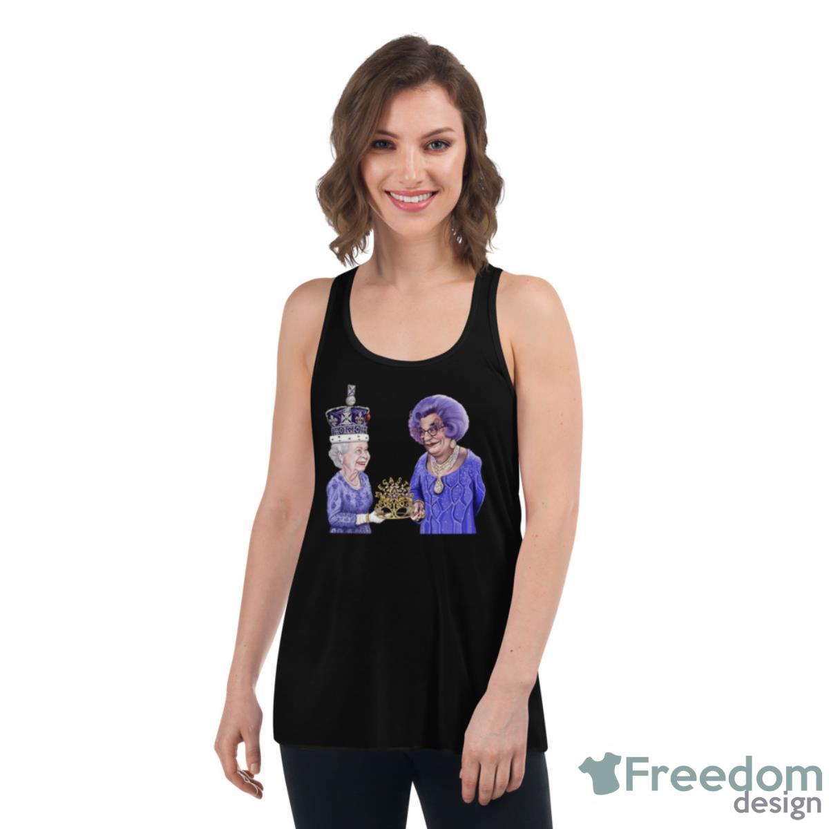 Dame Edna Everage And Queen Elizabeth Ii By James Brennan Shirt image Dame Edna Everage And Queen Elizabeth Ii By James Brennan Shirt