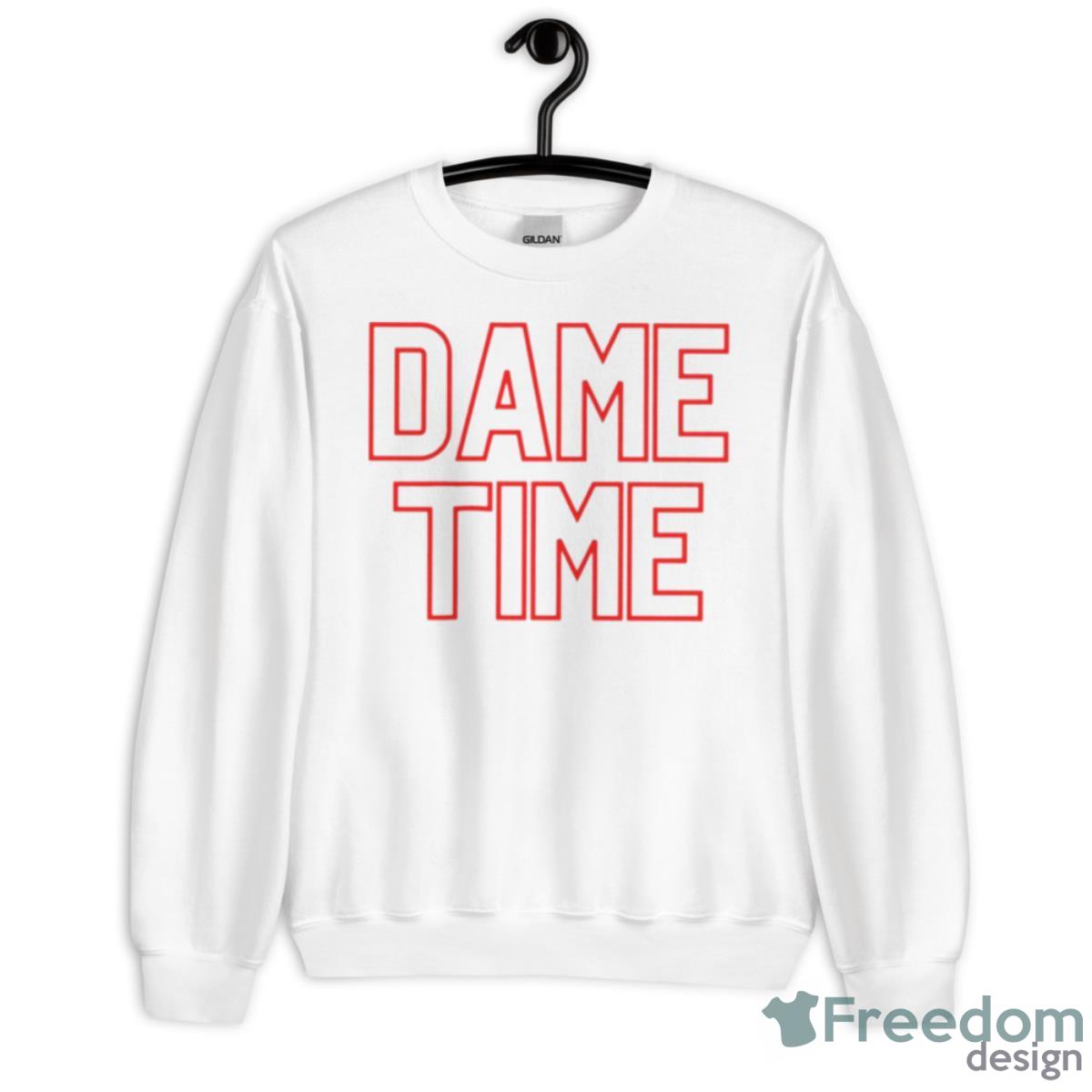 Dame Time Red Font Star Blazers Shirt - Unisex Heavy Blend Crewneck Sweatshirt