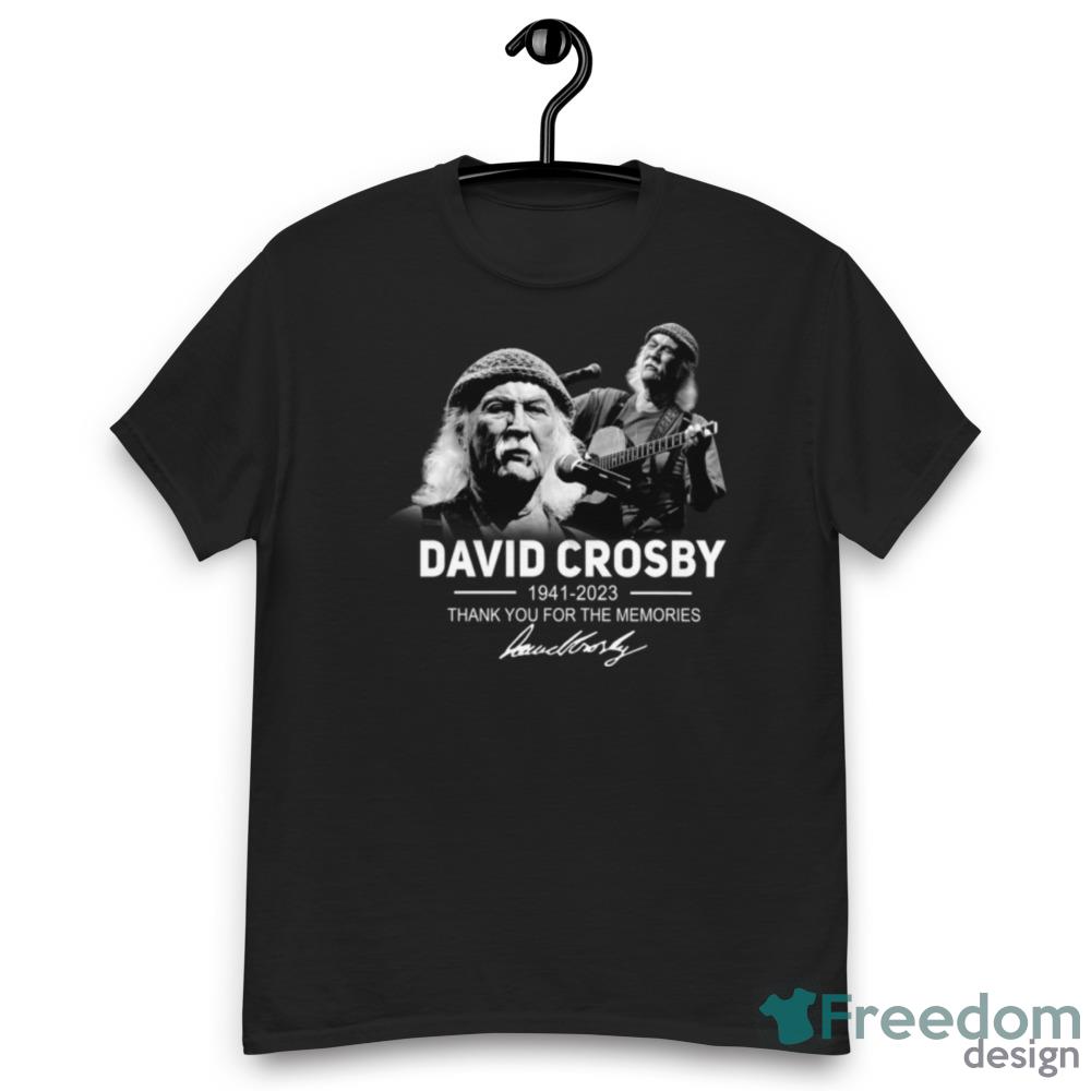 David Crosby 1941 2023 Thank You For The Memories Signature T Shirt - Womens Relaxed Short Sleeve Jersey Tee David Crosby 1941 2023 Thank You For The Memories Signature T Shirt - Womens Relaxed Short Sleeve Jersey Tee
