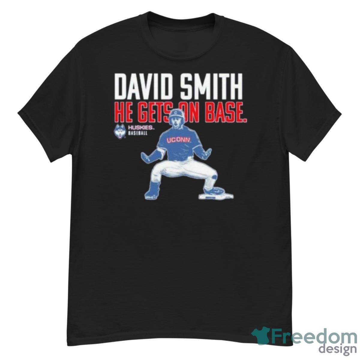 David Smith He Gets On Base Huskies Baseball Shirt - G500 Men’s Classic T-Shirt