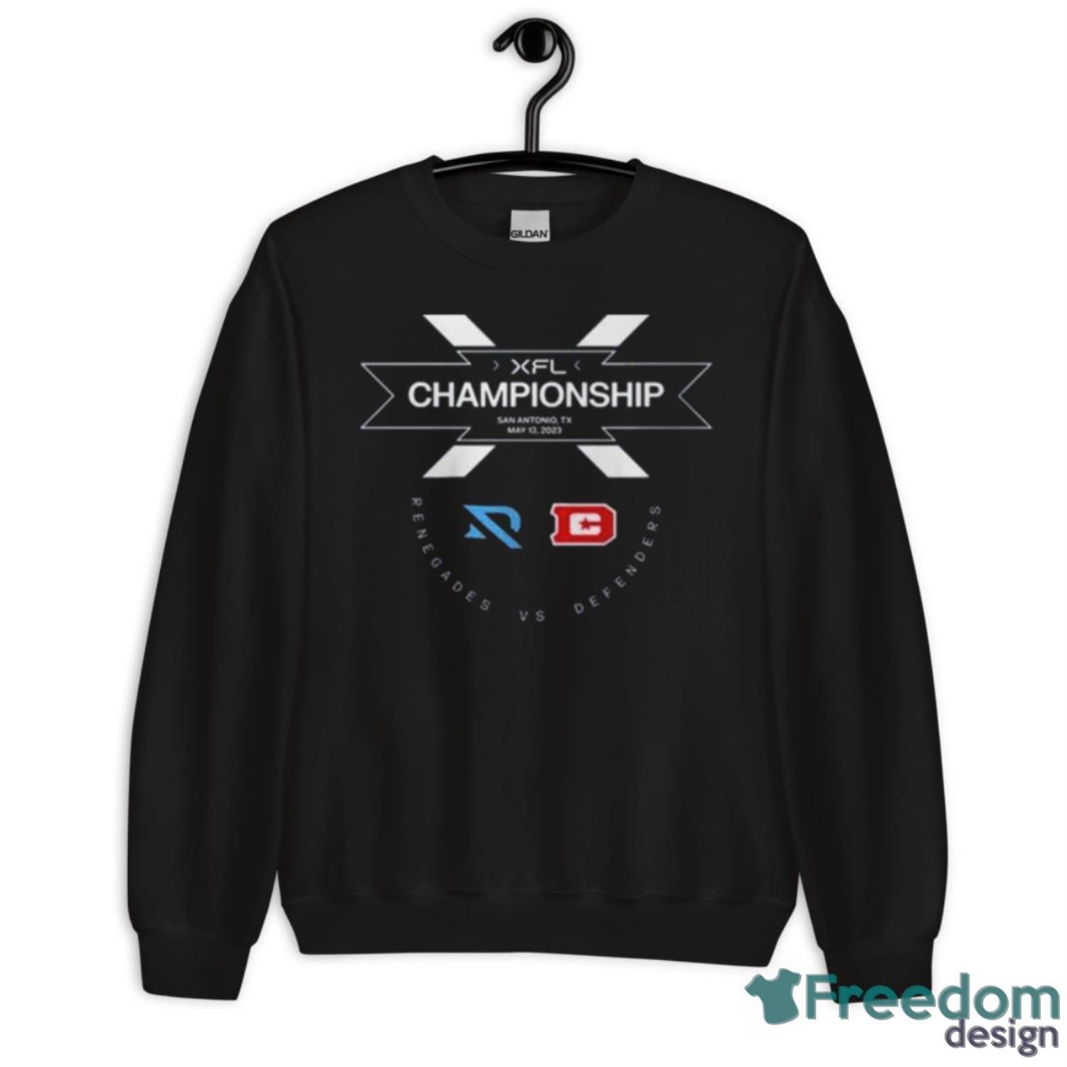 Dc Defender Vs Arlington Renegades 2023 XFL Championship San Antonio Tx Shirt - Unisex Crewneck Sweatshirt Dc Defender Vs Arlington Renegades 2023 XFL Championship San Antonio Tx Shirt - Unisex Crewneck Sweatshirt