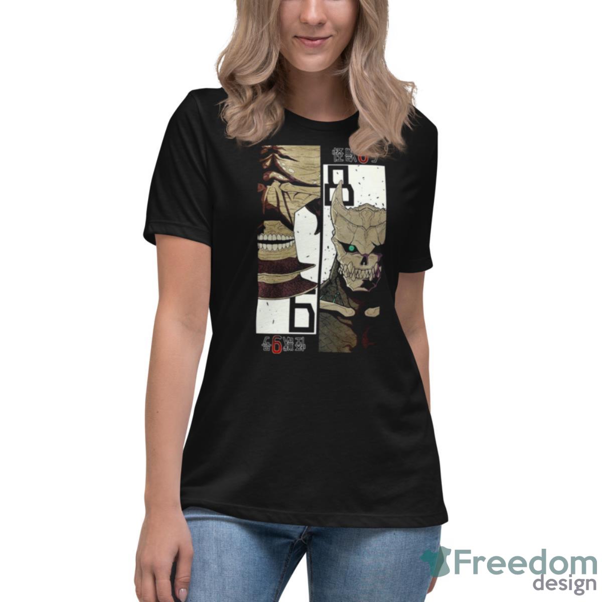 Defense Force Officer Kaiju No 8 Artwork Shirt - Womens Relaxed Short Sleeve Jersey Tee Defense Force Officer Kaiju No 8 Artwork Shirt - Womens Relaxed Short Sleeve Jersey Tee